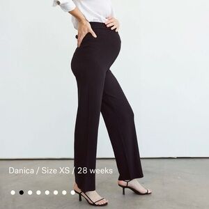 Storq City Wide Leg Maternity Pant Black Size Small